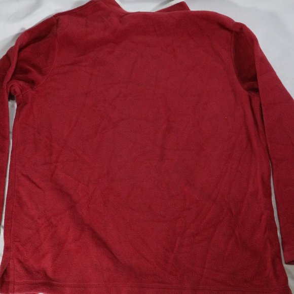 CROFT & BARROW Red Christmas Fleece Pullover Size Meduim - Picture 7 of 9